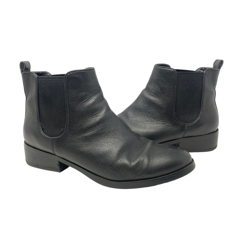 Cole Haan Women's Size 9 Chelsea Landsman Boots Black Pebble Leather W06488